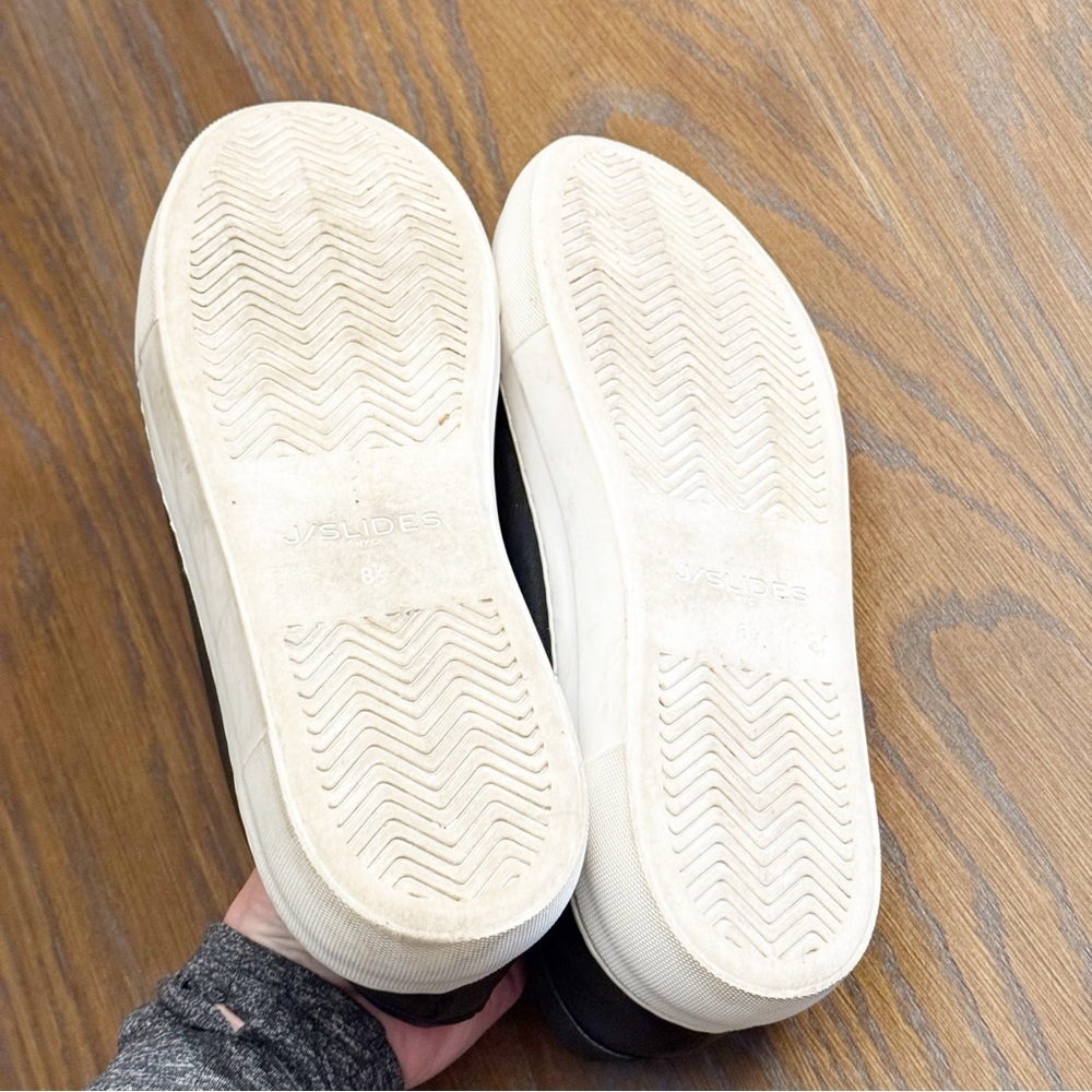 J/Slides NYC Slip-On Platform Leather Sneakers in Black 8.5 - Picture 9 of 9